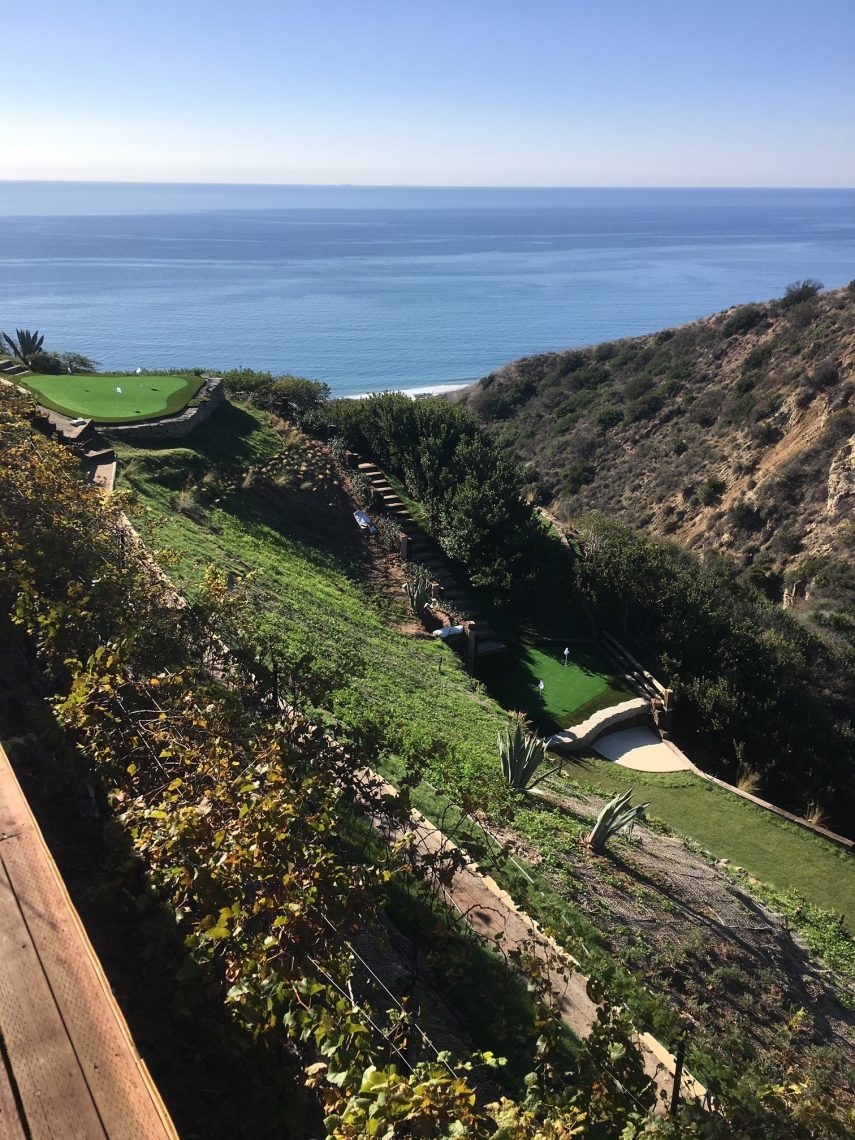 Malibu Putting greens with views of the Pacific Ocean